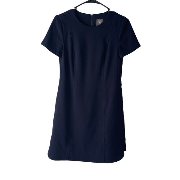 Vince Camuto Size‎ 2 XS Navy Blue Midi Sheath Dress - Picture 1 of 7